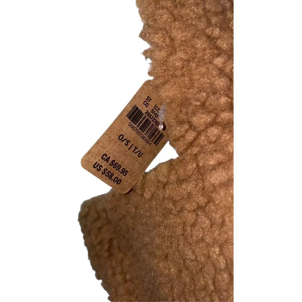 NEW Victoria Secret PINK Fuzzy Cozy Brown Plush Sherpa Tote Bag